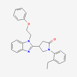 1-(2-ethylphenyl)-4-[1-(2-phenoxyethyl)-1H-benzimidazol-2-yl]pyrrolidin-2-one