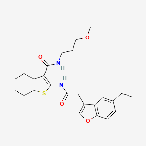 2-{[(5-ethyl-1-benzofuran-3-yl)acetyl]amino}-N-(3-methoxypropyl)-4,5,6,7-tetrahydro-1-benzothiophene-3-carboxamide