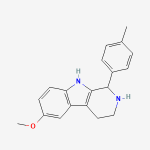 molecular formula C19H20N2O B11410817 6-methoxy-1-(4-methylphenyl)-2,3,4,9-tetrahydro-1H-beta-carboline 