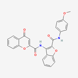 N-{2-[(4-methoxyphenyl)carbamoyl]-1-benzofuran-3-yl}-4-oxo-4H-chromene-2-carboxamide