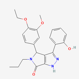 molecular formula C23H25N3O4 B11410851 4-(4-ethoxy-3-methoxyphenyl)-3-(2-hydroxyphenyl)-5-propyl-4,5-dihydropyrrolo[3,4-c]pyrazol-6(1H)-one 