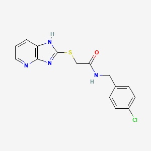 molecular formula C15H13ClN4OS B11410867 N-[(4-Chlorophenyl)methyl]-2-{3H-imidazo[4,5-B]pyridin-2-ylsulfanyl}acetamide 