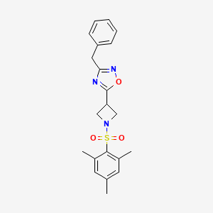 3-Benzyl-5-(1-(mesitylsulfonyl)azetidin-3-yl)-1,2,4-oxadiazole