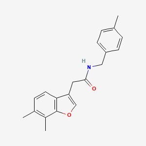 2-(6,7-dimethyl-1-benzofuran-3-yl)-N-(4-methylbenzyl)acetamide