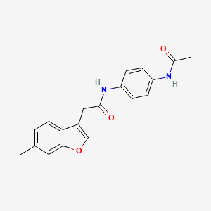 N-[4-(acetylamino)phenyl]-2-(4,6-dimethyl-1-benzofuran-3-yl)acetamide