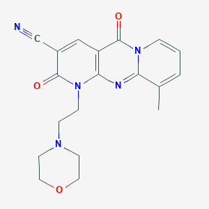 11-methyl-7-(2-morpholin-4-ylethyl)-2,6-dioxo-1,7,9-triazatricyclo[8.4.0.03,8]tetradeca-3(8),4,9,11,13-pentaene-5-carbonitrile