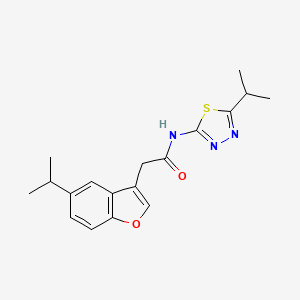 2-[5-(propan-2-yl)-1-benzofuran-3-yl]-N-[5-(propan-2-yl)-1,3,4-thiadiazol-2-yl]acetamide