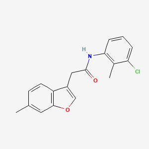 molecular formula C18H16ClNO2 B11410967 N-(3-chloro-2-methylphenyl)-2-(6-methyl-1-benzofuran-3-yl)acetamide 