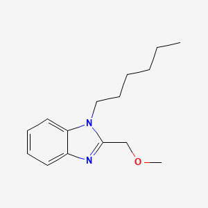 molecular formula C15H22N2O B11410973 1-hexyl-2-(methoxymethyl)-1H-benzimidazole 