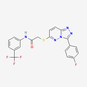 molecular formula C20H13F4N5OS B11410993 2-{[3-(4-Fluorophenyl)-[1,2,4]triazolo[4,3-B]pyridazin-6-YL]sulfanyl}-N-[3-(trifluoromethyl)phenyl]acetamide 