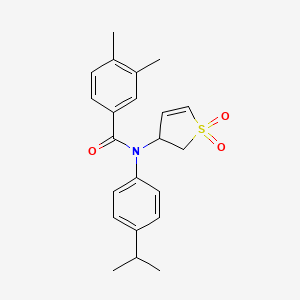 N-(1,1-dioxido-2,3-dihydrothiophen-3-yl)-N-(4-isopropylphenyl)-3,4-dimethylbenzamide