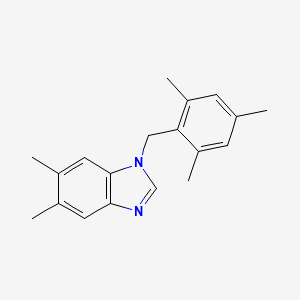 molecular formula C19H22N2 B11411010 5,6-Dimethyl-1-[(2,4,6-trimethylphenyl)methyl]-1H-benzimidazole CAS No. 637325-10-1