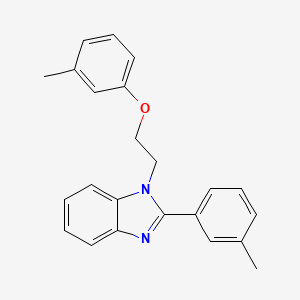 molecular formula C23H22N2O B11411014 1-[2-(3-methylphenoxy)ethyl]-2-(3-methylphenyl)-1H-benzimidazole 