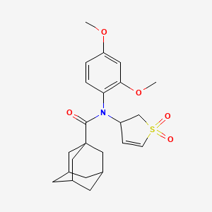 molecular formula C23H29NO5S B11411018 N-(2,4-Dimethoxyphenyl)-N-(1,1-dioxido-2,3-dihydro-3-thiophenyl)-1-adamantanecarboxamide 