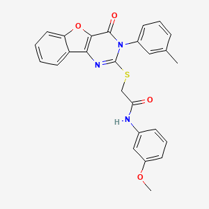 N-(3-methoxyphenyl)-2-{[3-(3-methylphenyl)-4-oxo-3,4-dihydro[1]benzofuro[3,2-d]pyrimidin-2-yl]sulfanyl}acetamide