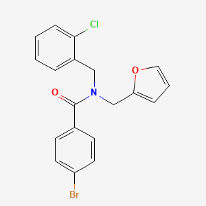 4-bromo-N-(2-chlorobenzyl)-N-(furan-2-ylmethyl)benzamide