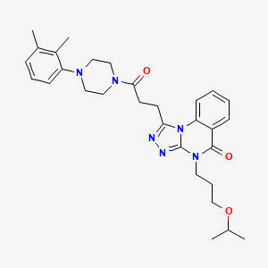 1-{3-[4-(2,3-dimethylphenyl)piperazin-1-yl]-3-oxopropyl}-4-[3-(propan-2-yloxy)propyl]-4H,5H-[1,2,4]triazolo[4,3-a]quinazolin-5-one