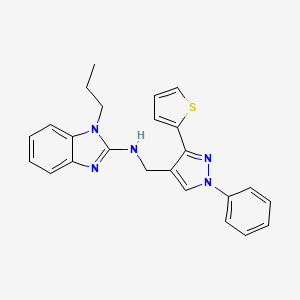 N-{[1-phenyl-3-(thiophen-2-yl)-1H-pyrazol-4-yl]methyl}-1-propyl-1H-benzimidazol-2-amine