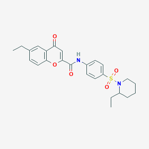 6-ethyl-N-{4-[(2-ethylpiperidin-1-yl)sulfonyl]phenyl}-4-oxo-4H-chromene-2-carboxamide