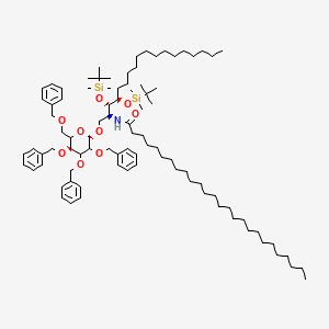 molecular formula C₉₀H₁₅₁NO₉Si₂ B1141116 1-(2,3,4,6-四(O-苄基)-2,3-双(叔丁基二甲基甲硅烷基氧基) KRN7000 CAS No. 205371-69-3