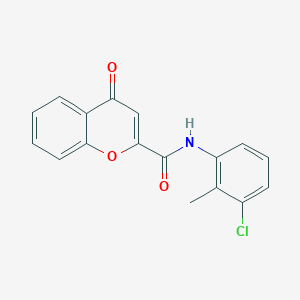 molecular formula C17H12ClNO3 B11411160 N-(3-chloro-2-methylphenyl)-4-oxo-4H-chromene-2-carboxamide 