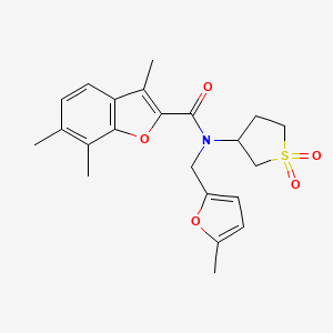 N-(1,1-dioxidotetrahydrothiophen-3-yl)-3,6,7-trimethyl-N-[(5-methylfuran-2-yl)methyl]-1-benzofuran-2-carboxamide