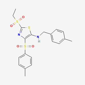 2-(ethylsulfonyl)-N-(4-methylbenzyl)-4-[(4-methylphenyl)sulfonyl]-1,3-thiazol-5-amine