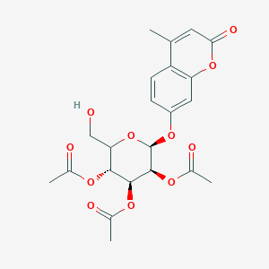 molecular formula C₂₂H₂₄O₁₁ B1141118 4'-甲基伞形酮基 2,3,4,-三-O-乙酰-β-D-吡喃葡萄糖苷 CAS No. 937018-36-5