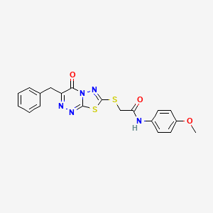 2-({3-Benzyl-4-oxo-4H-[1,3,4]thiadiazolo[2,3-C][1,2,4]triazin-7-YL}sulfanyl)-N-(4-methoxyphenyl)acetamide