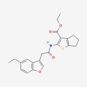 ethyl 2-{[(5-ethyl-1-benzofuran-3-yl)acetyl]amino}-5,6-dihydro-4H-cyclopenta[b]thiophene-3-carboxylate