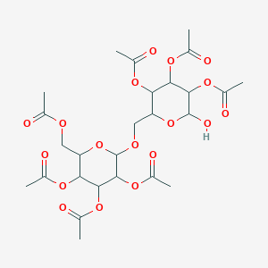 B1141120 [3,4,5-Triacetyloxy-6-[(3,4,5-triacetyloxy-6-hydroxyoxan-2-yl)methoxy]oxan-2-yl]methyl acetate CAS No. 56253-33-9