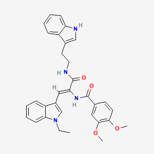 (2Z)-2-[(3,4-Dimethoxyphenyl)formamido]-3-(1-ethyl-1H-indol-3-YL)-N-[2-(1H-indol-3-YL)ethyl]prop-2-enamide