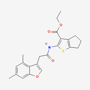 ethyl 2-{[(4,6-dimethyl-1-benzofuran-3-yl)acetyl]amino}-5,6-dihydro-4H-cyclopenta[b]thiophene-3-carboxylate