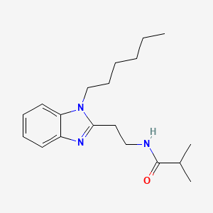 N-[2-(1-hexyl-1H-benzimidazol-2-yl)ethyl]-2-methylpropanamide