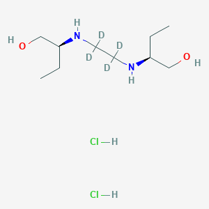 molecular formula C₁₀H₂₂D₄Cl₂N₂O₂ B1141123 （S,S）-对乙氨丁醇-d4 二盐酸盐 CAS No. 1129526-19-7