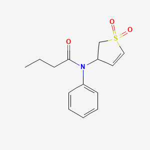 molecular formula C14H17NO3S B11411231 N-(1,1-Dioxido-2,3-dihydro-3-thiophenyl)-N-phenylbutanamide 