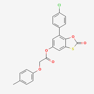 7-(4-Chlorophenyl)-2-oxo-1,3-benzoxathiol-5-yl (4-methylphenoxy)acetate