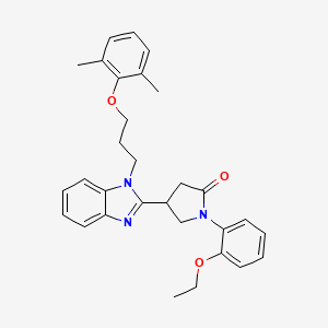 molecular formula C30H33N3O3 B11411240 4-{1-[3-(2,6-dimethylphenoxy)propyl]-1H-benzimidazol-2-yl}-1-(2-ethoxyphenyl)pyrrolidin-2-one 