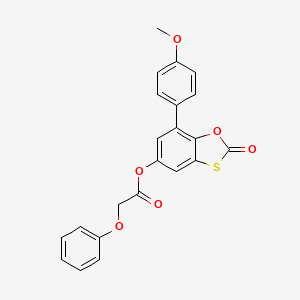 7-(4-Methoxyphenyl)-2-oxo-1,3-benzoxathiol-5-yl phenoxyacetate