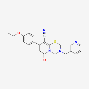 8-(4-ethoxyphenyl)-6-oxo-3-(pyridin-3-ylmethyl)-3,4,7,8-tetrahydro-2H,6H-pyrido[2,1-b][1,3,5]thiadiazine-9-carbonitrile