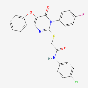 N-(4-chlorophenyl)-2-{[3-(4-fluorophenyl)-4-oxo-3,4-dihydro[1]benzofuro[3,2-d]pyrimidin-2-yl]sulfanyl}acetamide