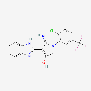 5-Amino-4-(1H-1,3-benzodiazol-2-YL)-1-[2-chloro-5-(trifluoromethyl)phenyl]-2,3-dihydro-1H-pyrrol-3-one