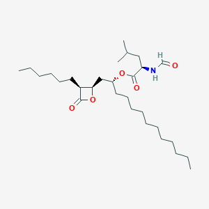 molecular formula C₂₉H₅₃NO₅ B1141128 [(2S)-1-[(3R)-3-己基-4-氧代氧杂环丁-2-基]十三烷-2-基] (2S)-2-甲酰氨基-4-甲基戊酸酯 CAS No. 111466-61-6