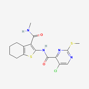 5-chloro-N-[3-(methylcarbamoyl)-4,5,6,7-tetrahydro-1-benzothiophen-2-yl]-2-(methylsulfanyl)pyrimidine-4-carboxamide