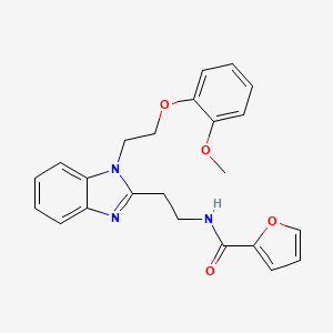 N-(2-{1-[2-(2-methoxyphenoxy)ethyl]-1H-benzimidazol-2-yl}ethyl)furan-2-carboxamide