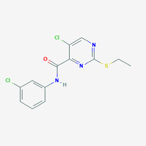 5-chloro-N-(3-chlorophenyl)-2-(ethylsulfanyl)pyrimidine-4-carboxamide