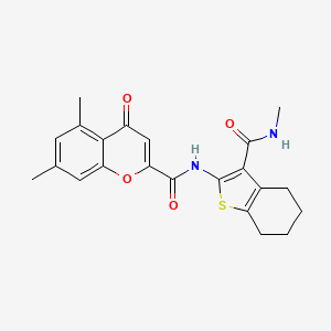 5,7-dimethyl-N-[3-(methylcarbamoyl)-4,5,6,7-tetrahydro-1-benzothiophen-2-yl]-4-oxo-4H-chromene-2-carboxamide