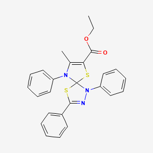 Ethyl 8-methyl-1,3,9-triphenyl-4,6-dithia-1,2,9-triazaspiro[4.4]nona-2,7-diene-7-carboxylate