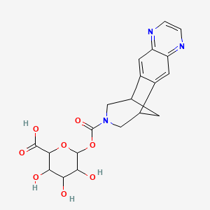 molecular formula C₂₀H₂₁N₃O₈ B1141134 Varenicline carbamoyl beta-D-glucuronide CAS No. 535920-98-0