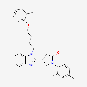 1-(2,4-dimethylphenyl)-4-{1-[4-(2-methylphenoxy)butyl]-1H-benzimidazol-2-yl}pyrrolidin-2-one